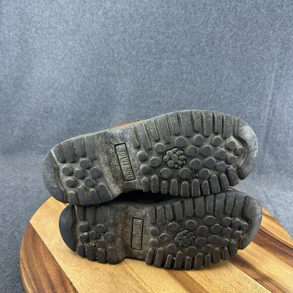 Vtg Wolverine Mens Sz 7 Gore-tex Waterproof Leather Brown Green Distressed Boots - Picture 11 of 13